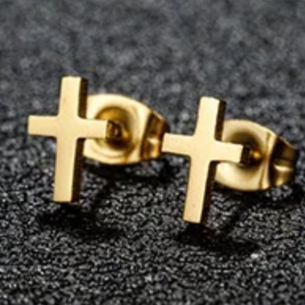 Stainless steel cross studs